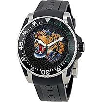 Amazon | GUCCI Dive Tiger Motif Dial Men's Watch YA136318 /グッチ